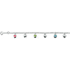 Armband Herz mehrere Farben Zirkonia 16 cm Silber weiß