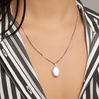 medaillon zilver wit
