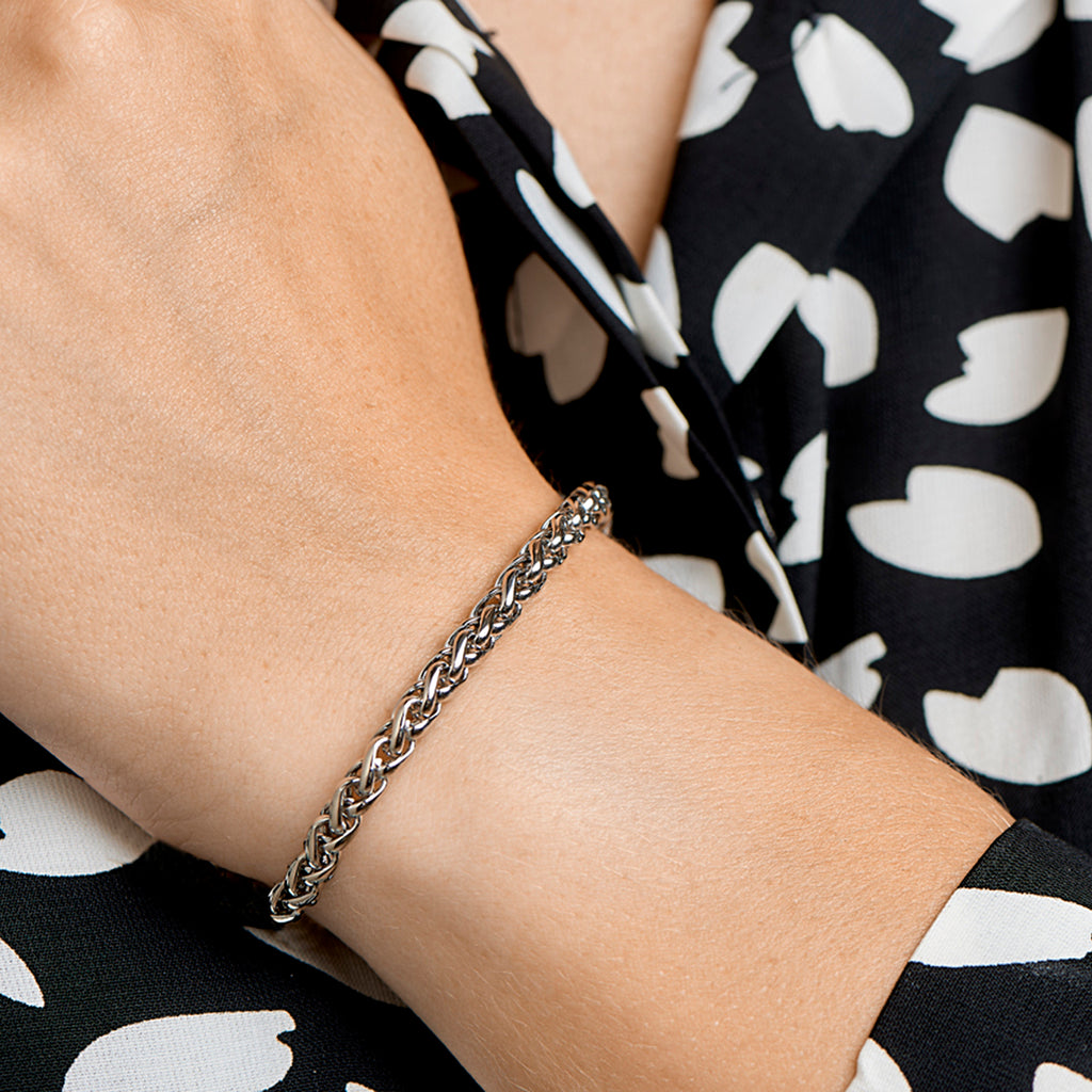 Armband Fuchsschwanz 4,5 mm 19 cm Edelstahl