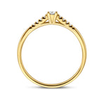 ring diamant 0.10ct h si 14K geelgoud