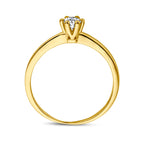 aanzoeksring diamant 0.10ct h si 14K geelgoud