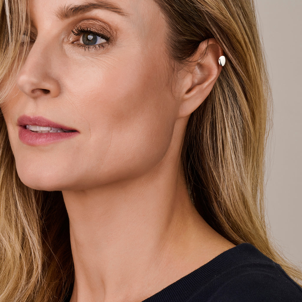 earcuff 11,5 mm zilver gerhodineerd