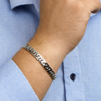Armband Gourmet 8,2 mm Silber rhodiniert