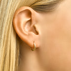 Ohrringe 1,5 mm diamantiert 14K Gelbgold