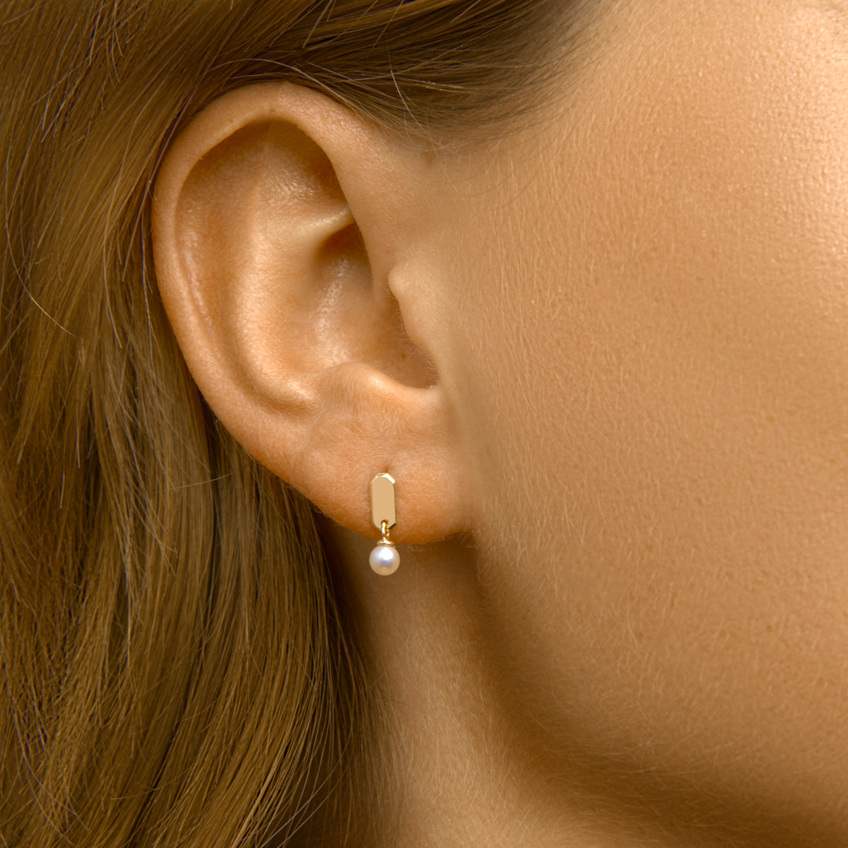 oorhangers parel 14K geelgoud