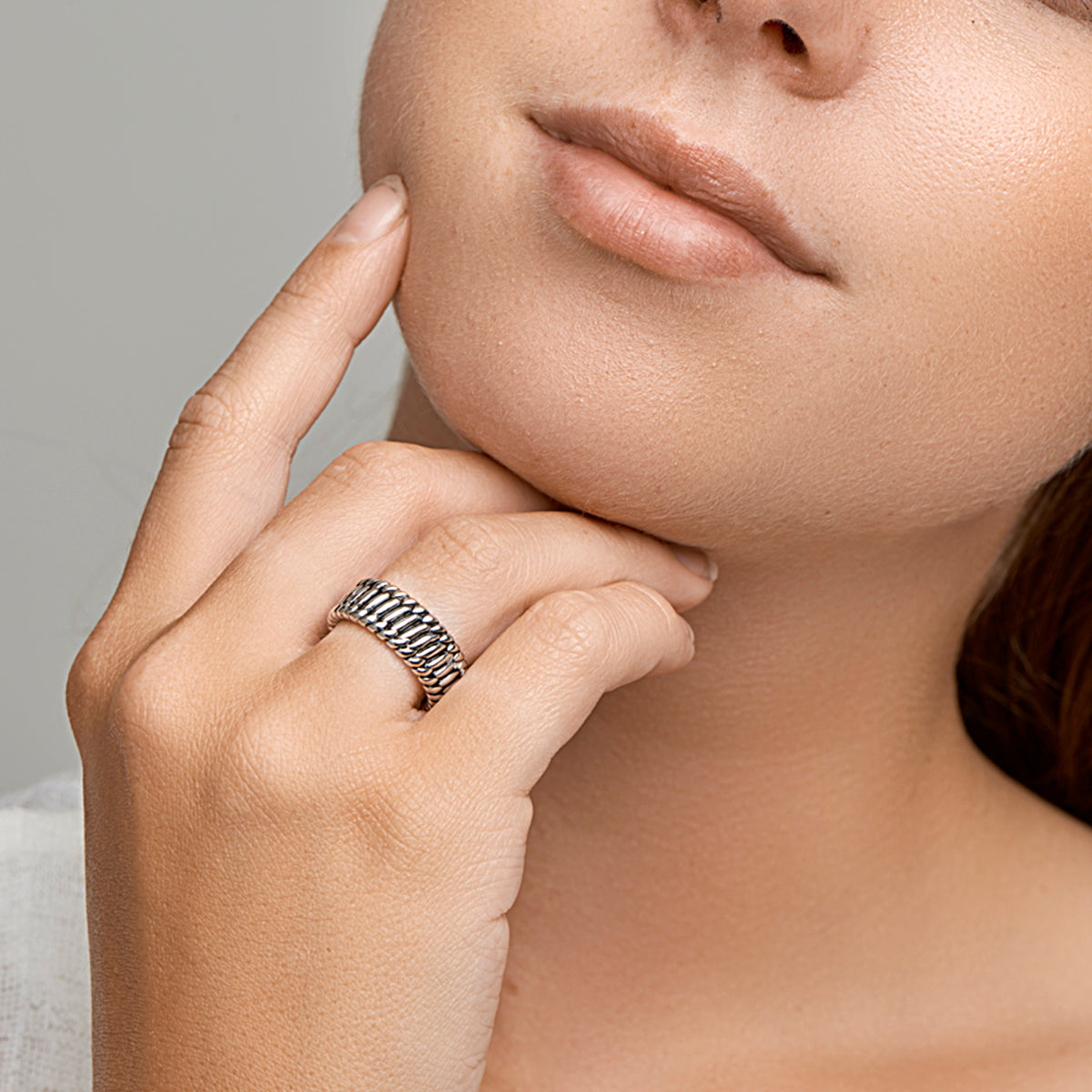 ring oxi zilver geoxideerd