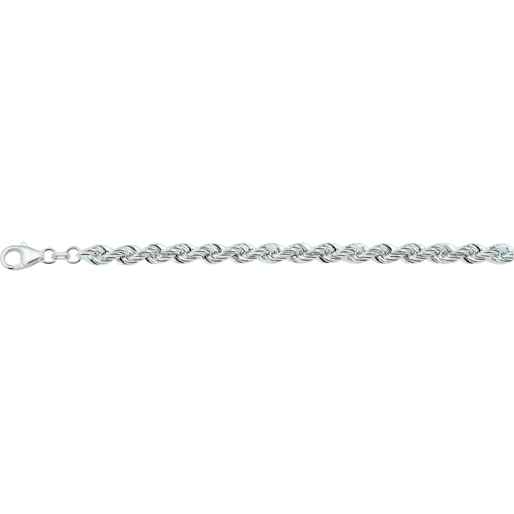 koord massief 5 mm zilver wit