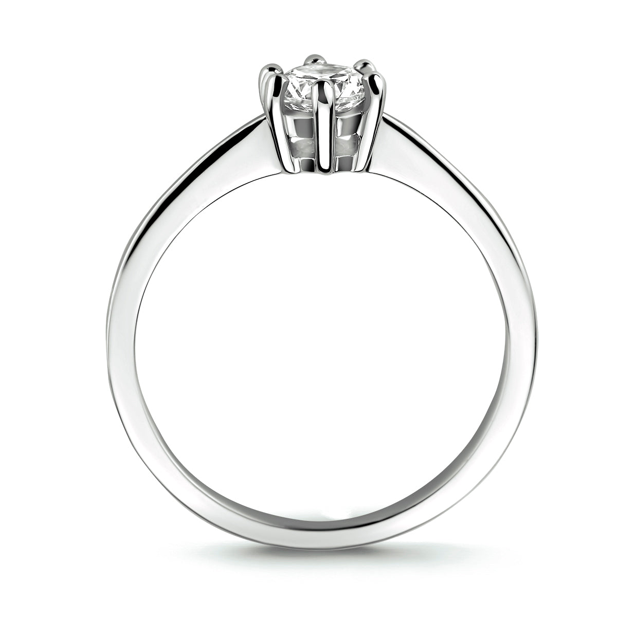 ring zirkonia 14K witgoud