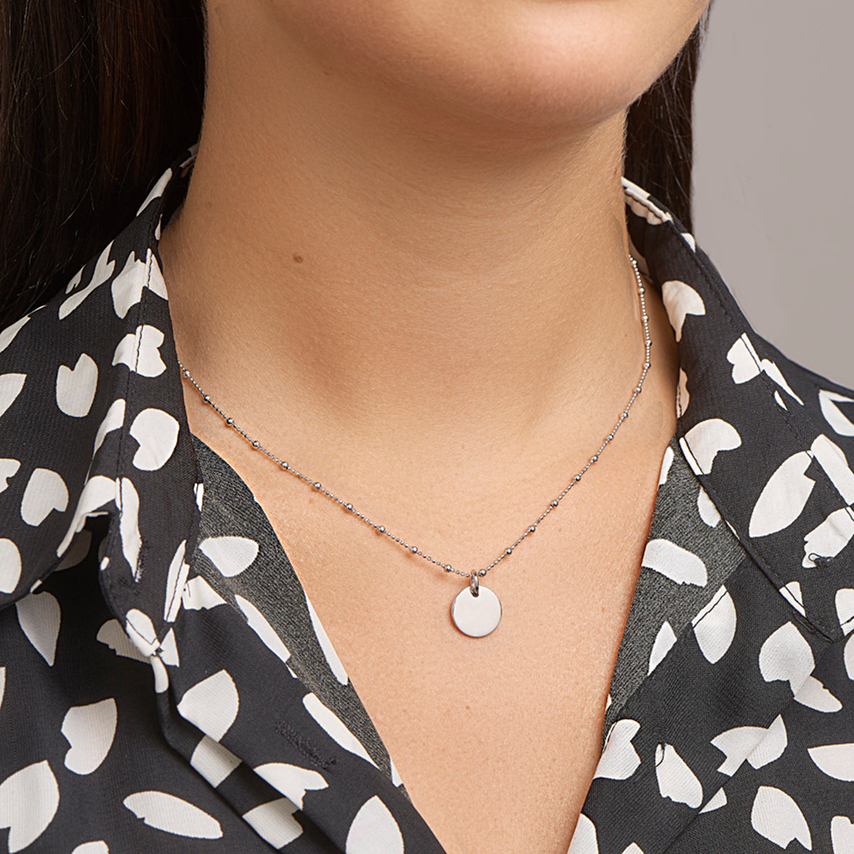 graveerhanger rond zilver gerhodineerd