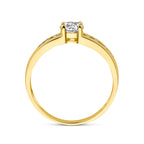 ring zirkonia 14K geelgoud