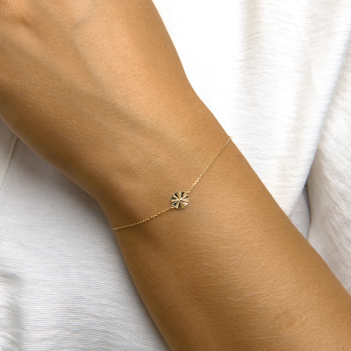 Armband rund 16,5 - 17,5 - 18 cm 14K Gelbgold