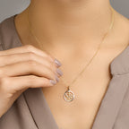 9K Anhänger Glaube, Hoffnung und Liebe diamantiert 12,5 mm 9K Gelb