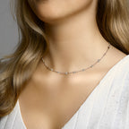 Halskette 4,2 mm 40 + 3 cm Silber rhodiniert