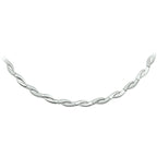 Halskette poliert/matt 6,0 mm 45 cm Silber rhodiniert
