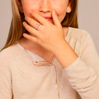 ring emaille poes zilver gerhodineerd