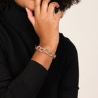 Armband 12,5 mm 19 cm Silber rhodiniert