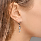 oorhangers zirkonia brisur haak zilver gerhodineerd