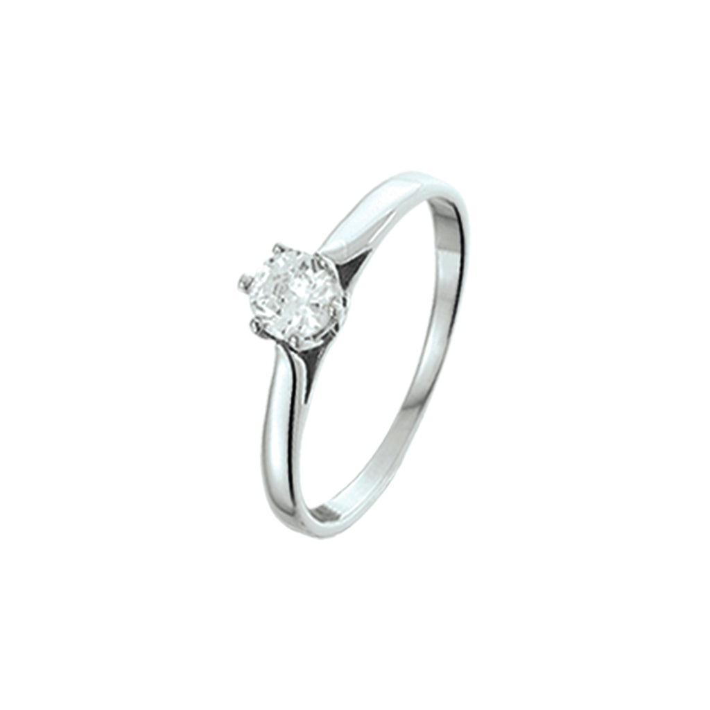 ring zirkonia zilver gerhodineerd