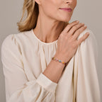 armband gekleurd zirkonia 16 + 3 cm zilver gerhodineerd