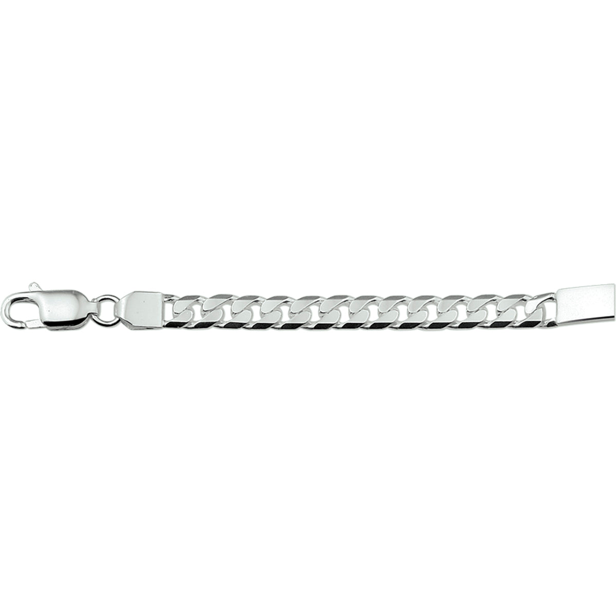 graveerarmband gourmet 20 cm plaat 6 mm zilver gerhodineerd