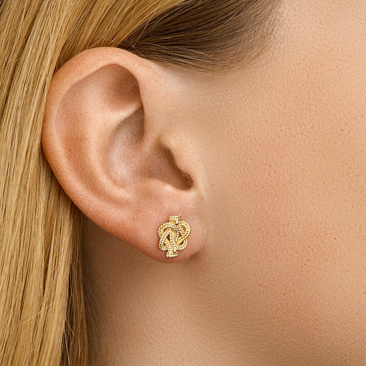 Ohrstecker Surinamesischer Teppichklopfer 14K Gelbgold