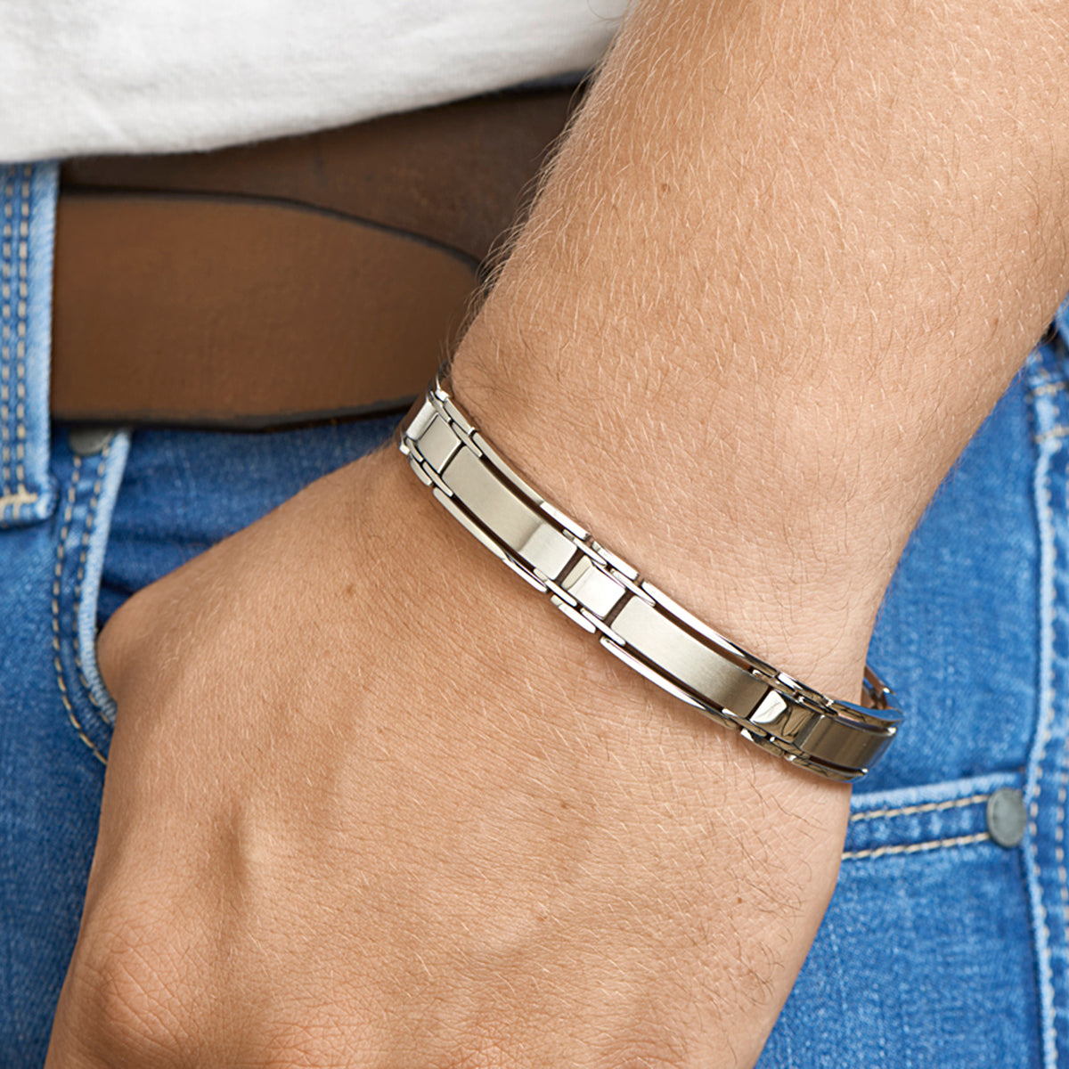 Armband poly/matt 11 mm 21 cm Edelstahl