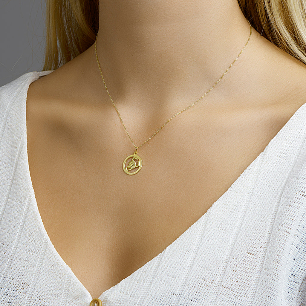 hanger sterrenbeeld gediamanteerd 14K geelgoud