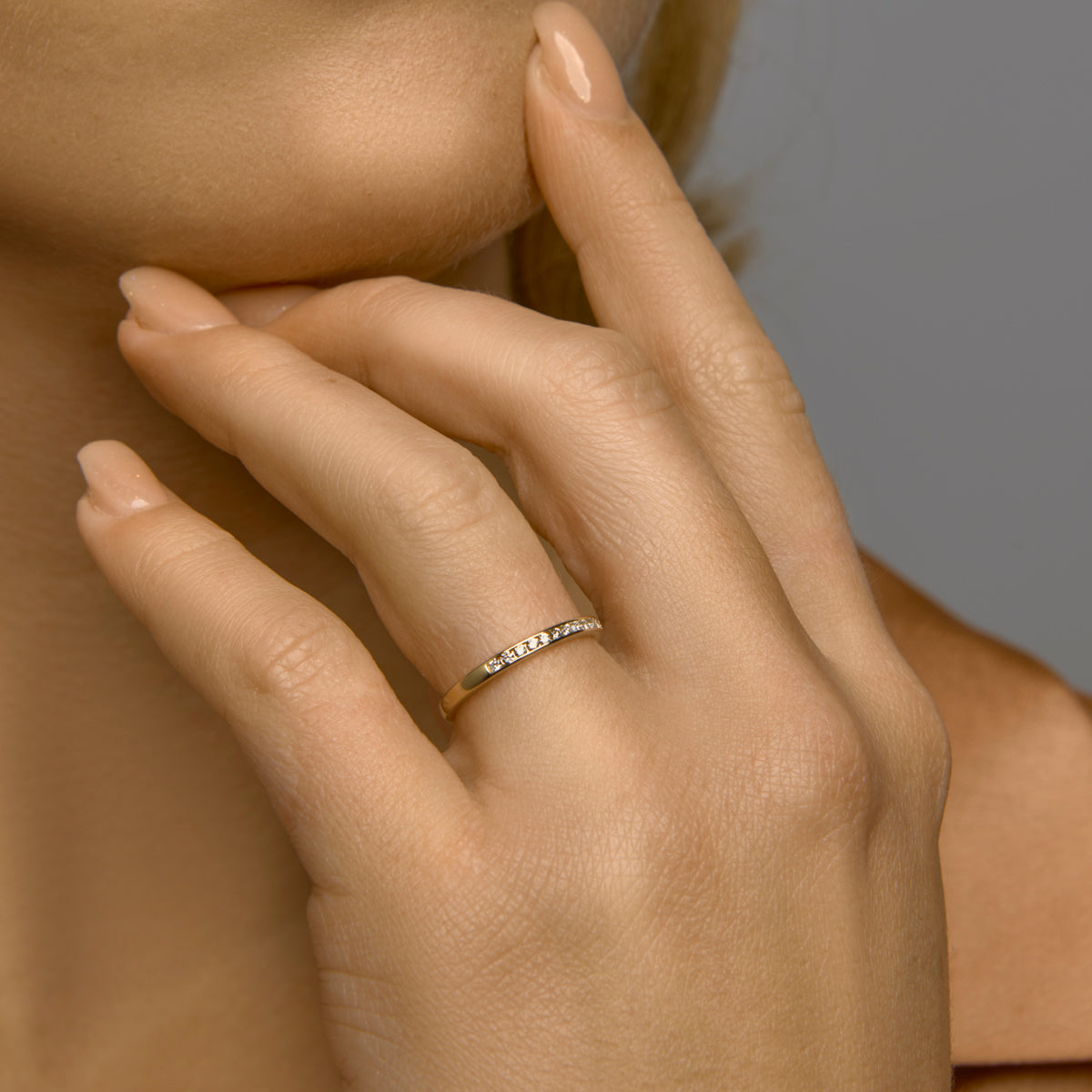 ring diamant 0.15ct h si 14K geelgoud
