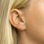 Ohrstecker Perle und Zirkonia Silber rhodiniert