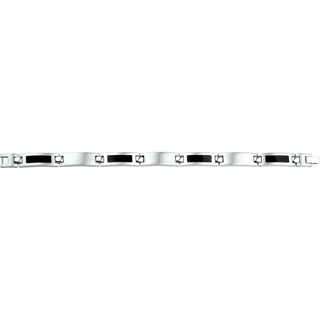 Armband Carbon Poly/matt 9 mm 21 cm Edelstahl