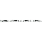 Armband Carbon Poly/matt 9 mm 21 cm Edelstahl