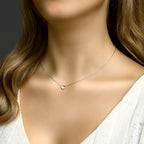 Halskette Herz 41 + 4 cm Silber rhodiniert