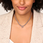 collier jasseron 7 mm met groot veerslot edelstaal