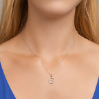hanger rondje en harten zilver gerhodineerd