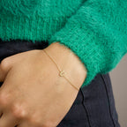 Armband Buchstabe 16,5 - 17,5 - 18,5 cm 14K Gelbgold