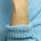 armband rondjes 16 - 18 cm 14K geelgoud