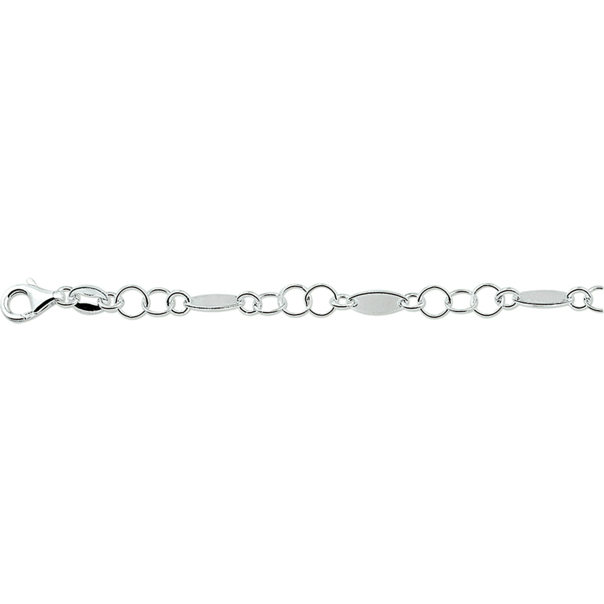 Armband 5,0 mm 19 cm Silber rhodiniert