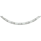 Halskette poliert/matt 4,5 mm 45 cm Silber rhodiniert