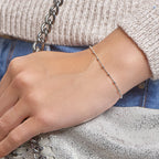 Armband Kugeln 2,0 mm 16 + 3 cm Silber rhodiniert