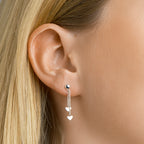 oorhangers hart zilver wit