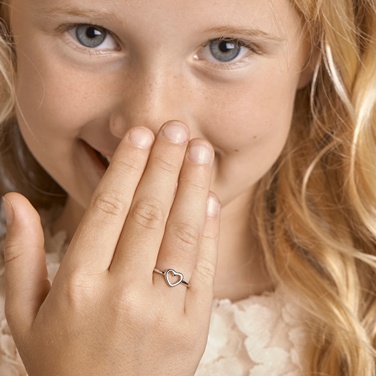 Ring Herz Silber rhodiniert