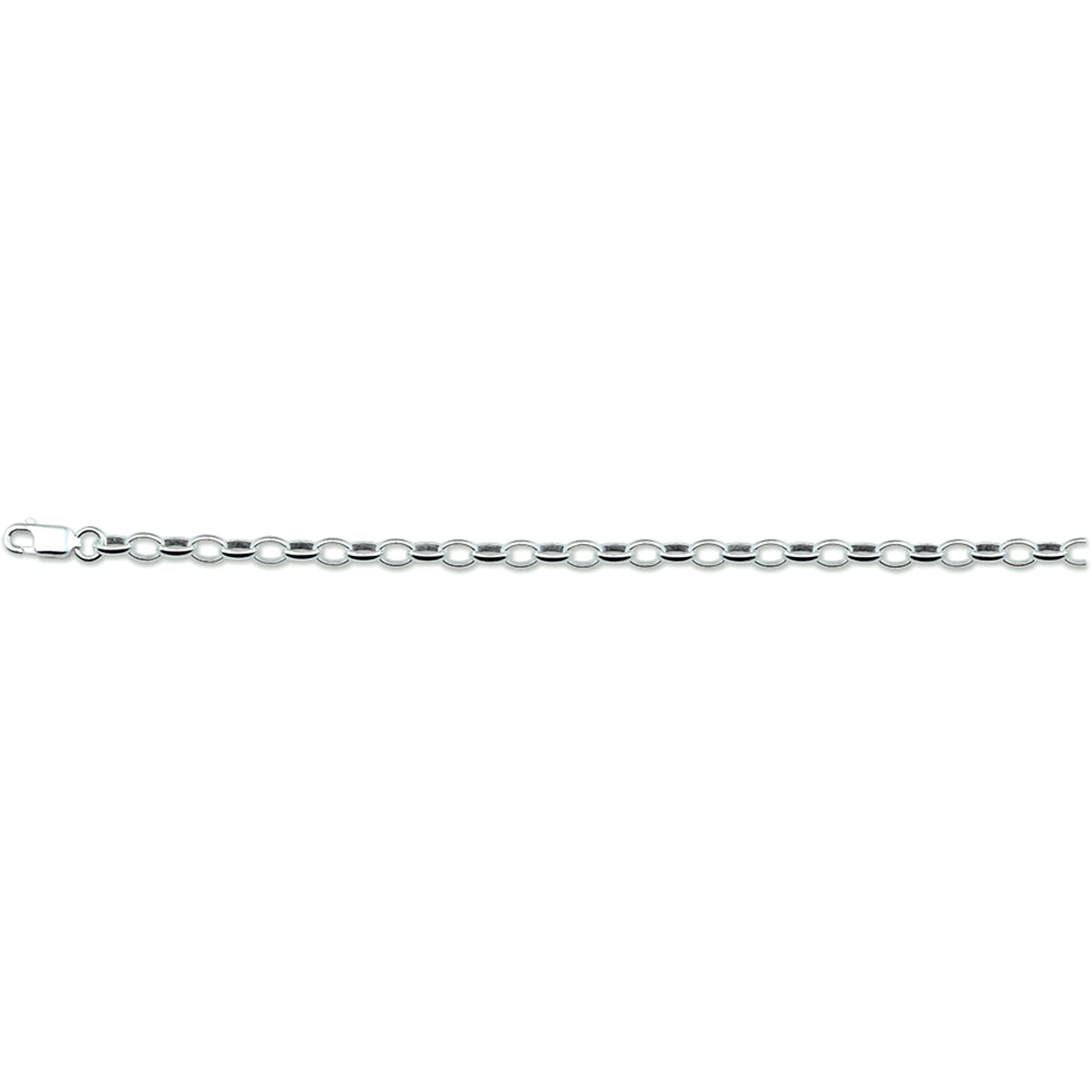 Armband Jasseron 3,7 mm Silber weiß