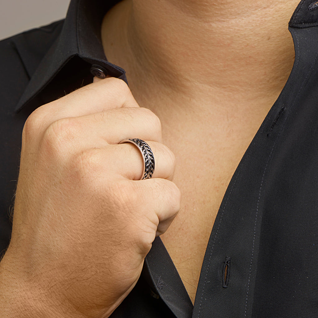 ring oxi zilver geoxideerd