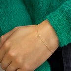 Armband Buchstabe 16,5 - 17,5 - 18,5 cm 14K Gelbgold