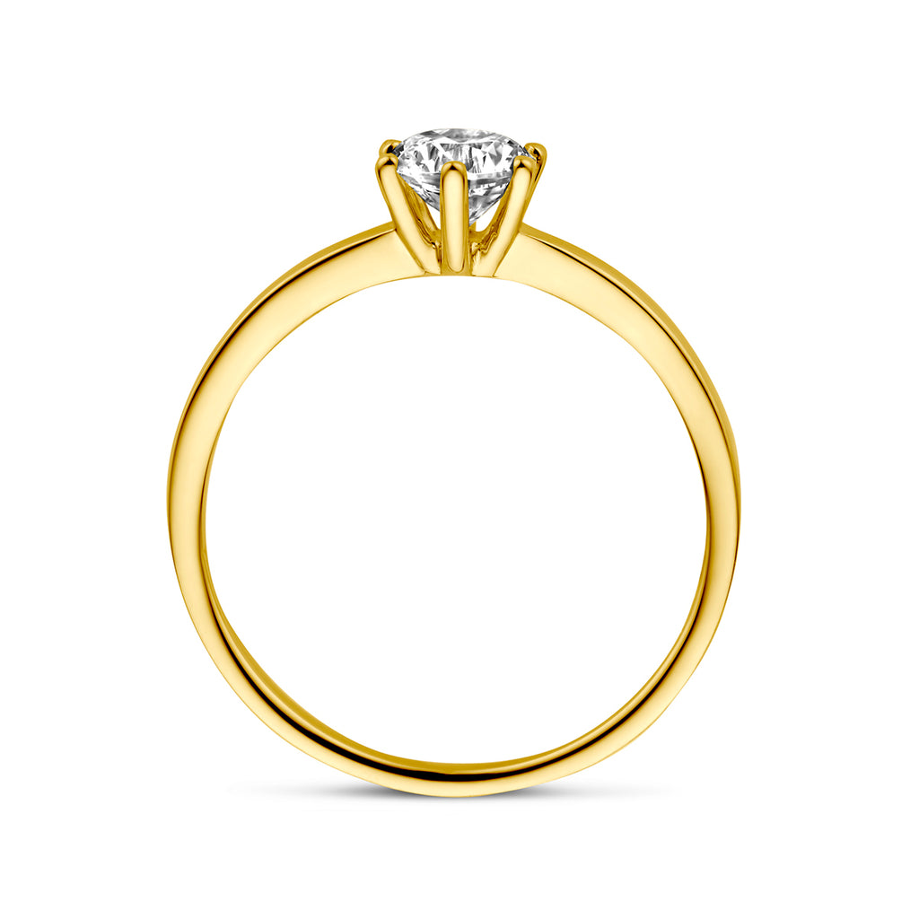Ring Zirkonia 14K Gelbgold