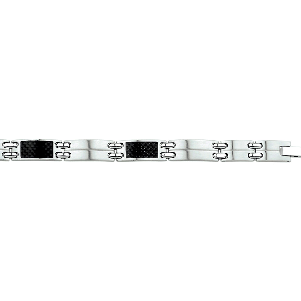 Armband Carbon Poly/matt 9 mm 22 cm Edelstahl
