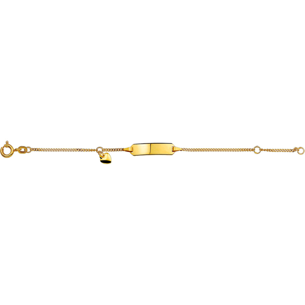 Gravurarmband Herz Gourmetplatte 5,0 mm 14K Gelbgold