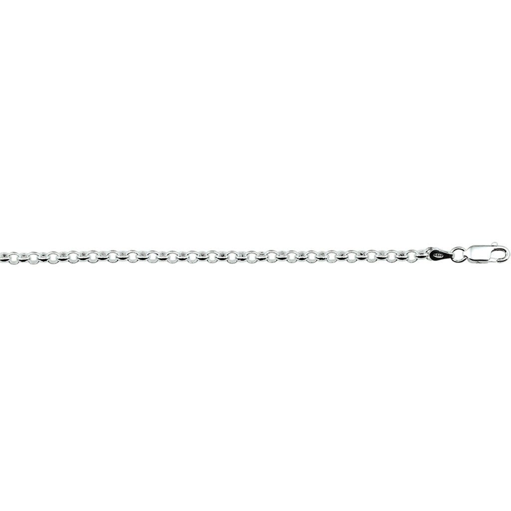 Armband Jasseron 2,5 mm Silber weiß