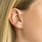 oorknoppen zilver gerhodineerd