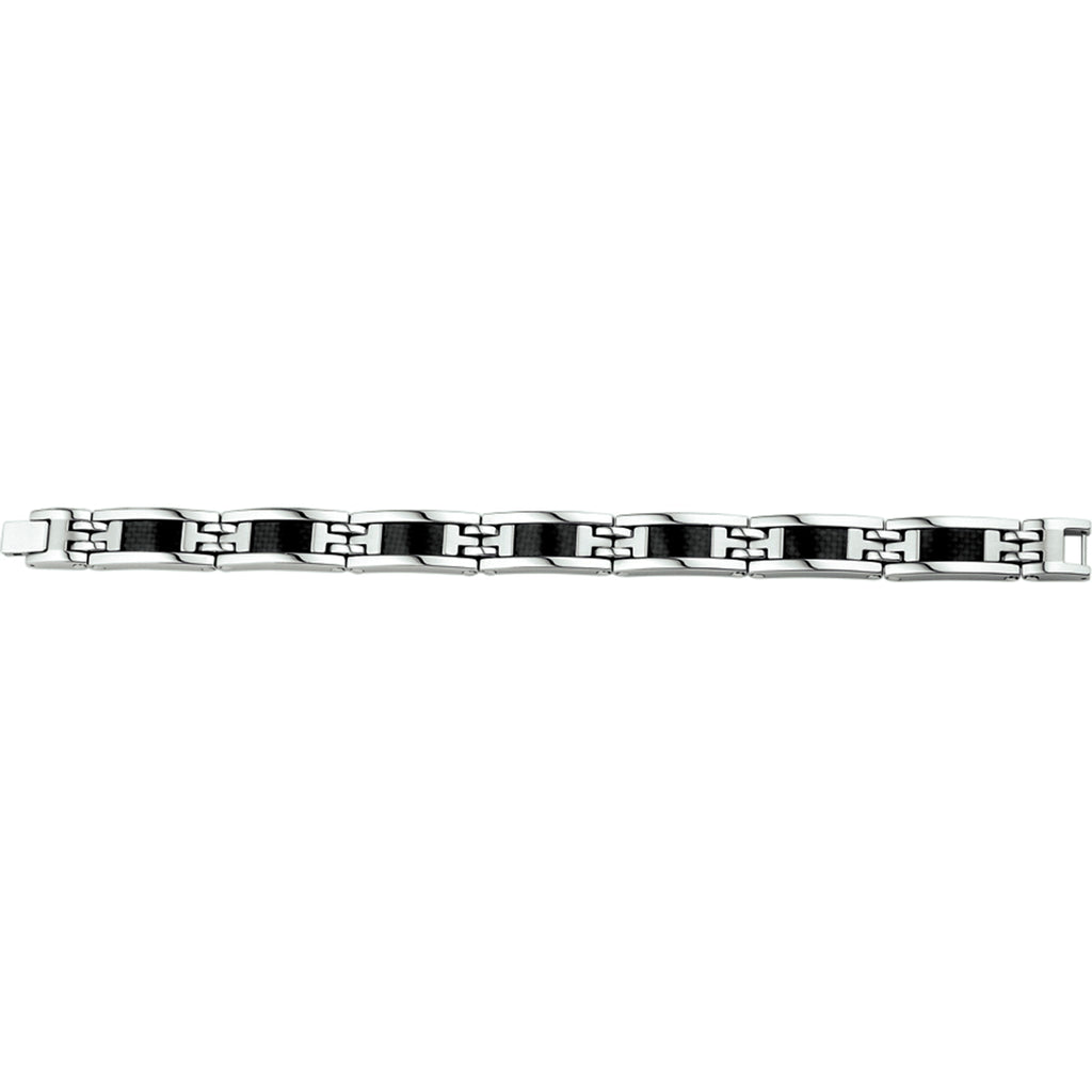armband carbon 11,5 mm 21,5 cm edelstaal